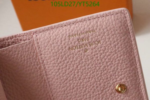 Louis Vuitton 1:1 Mirror Replica Unisex Zippy Pink Calfskin Leather Wallet YT52645319865