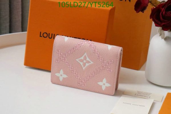 Louis Vuitton 1:1 Mirror Replica Unisex Zippy Pink Calfskin Leather Wallet YT52645319865