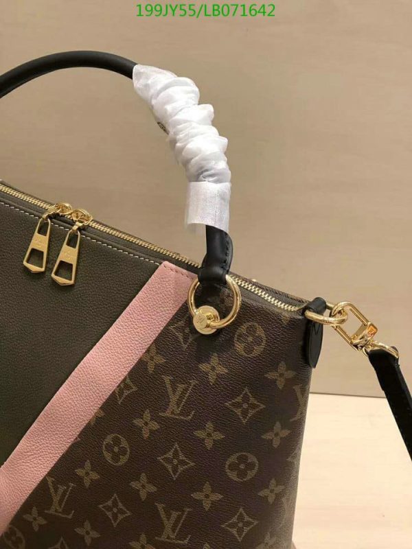 Louis Vuitton 1:1 Mirror Replica V And Khaki & Cream Canvas Leather Satchel  LB07164294123