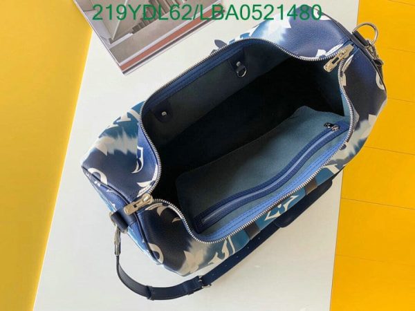 Louis Vuitton 1:1 Mirror Replica travel bag in blue and white LBA0521480184