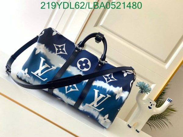 Louis Vuitton 1:1 Mirror Replica travel bag in blue and white LBA0521480184