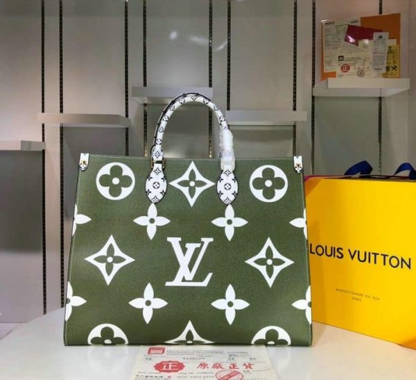 Louis Vuitton AAA+ Replica Green Monogram Onthego Tote LB08190452648