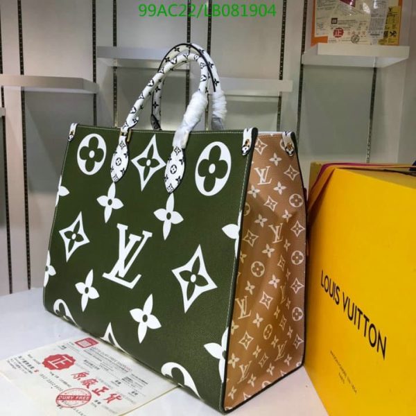 Louis Vuitton AAA+ Replica Green Monogram Onthego Tote LB08190452648