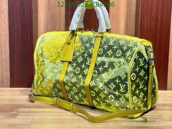 Louis Vuitton AAA+ Reolica Keepall Bandoulière Glaze Canvas Travel Bag KB42865497327