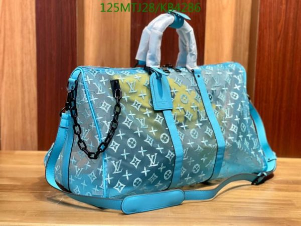 Louis Vuitton AAA+ Reolica Keepall Bandoulière Glaze Canvas Travel Bag KB42865497327