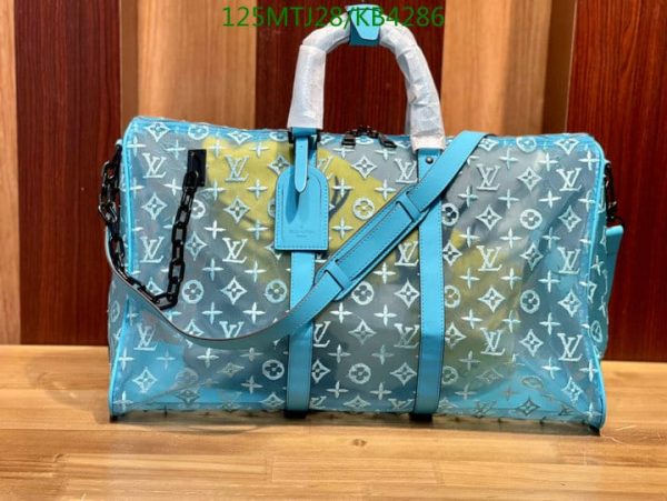 Louis Vuitton AAA+ Reolica Keepall Bandoulière Glaze Canvas Travel Bag KB42865497327