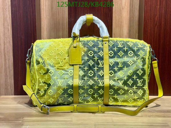 Louis Vuitton AAA+ Reolica Keepall Bandoulière Glaze Canvas Travel Bag KB42865497327