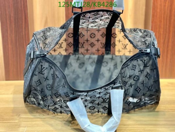 Louis Vuitton AAA+ Reolica Keepall Bandoulière Glaze Canvas Travel Bag KB42865497327