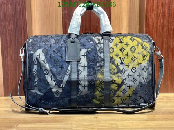 Louis Vuitton AAA+ Reolica Keepall Bandoulière Glaze Canvas Travel Bag KB42865497327