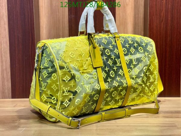 Louis Vuitton AAA+ Reolica Keepall Bandoulière Glaze Canvas Travel Bag KB42865497327