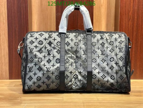 Louis Vuitton AAA+ Reolica Keepall Bandoulière Glaze Canvas Travel Bag KB42865497327