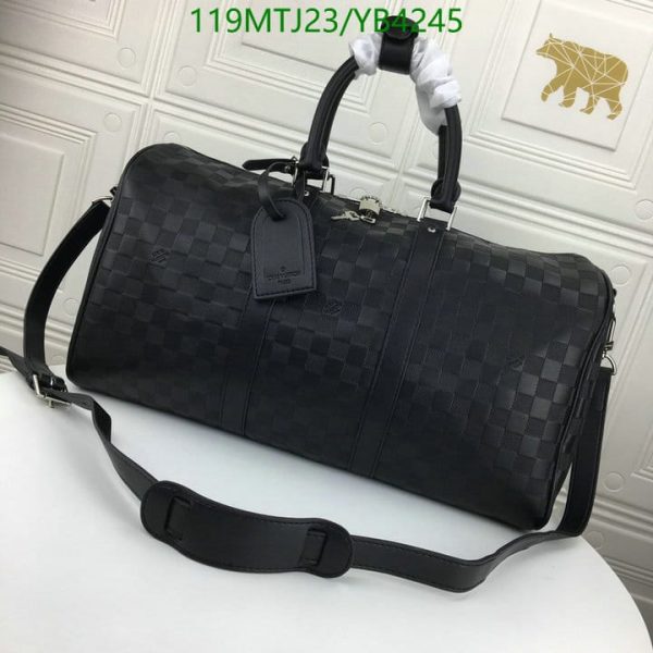 Louis Vuitton AAA+ Replic Damier Graphite 55 Keepall Travel Bag YB42457512850