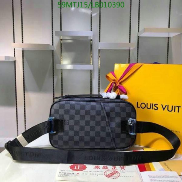 Louis Vuitton AAA+ Replica Ambler Damier Graphite Bumbag LB01039054106