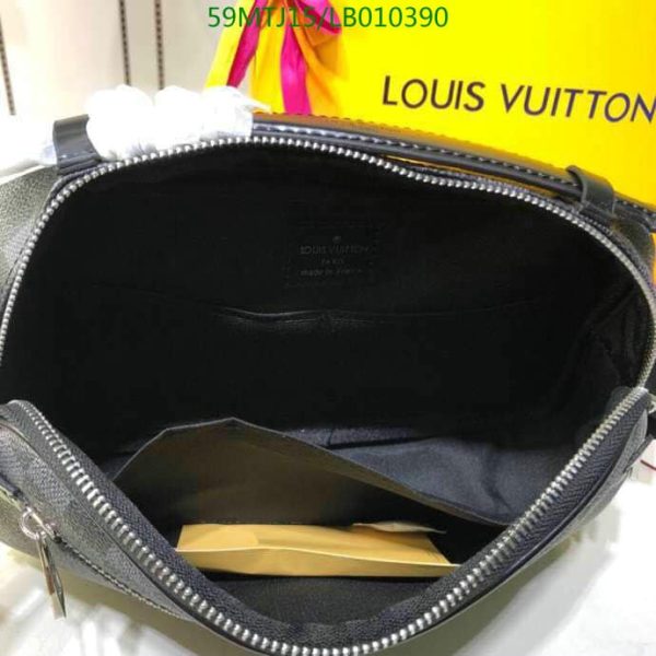 Louis Vuitton AAA+ Replica Ambler Damier Graphite Bumbag LB01039054106