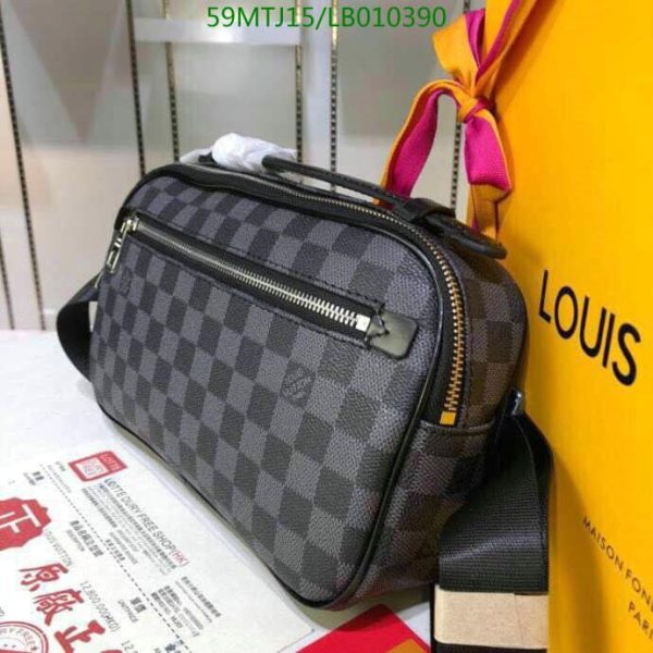 Louis Vuitton AAA+ Replica Ambler Damier Graphite Bumbag LB01039054106