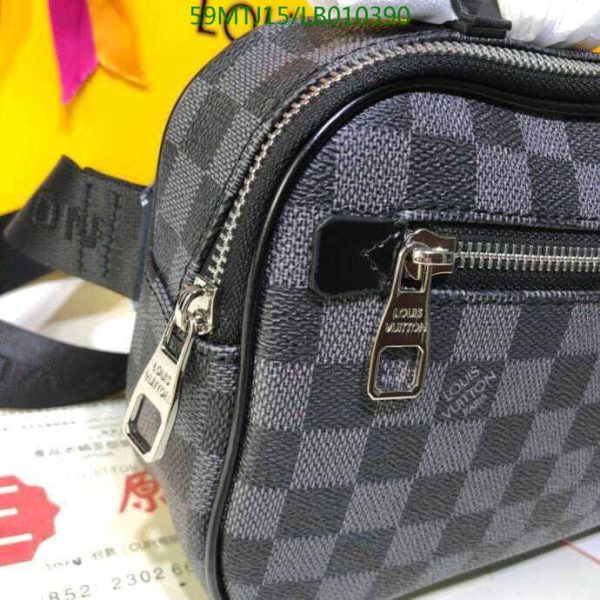 Louis Vuitton AAA+ Replica Ambler Damier Graphite Bumbag LB01039054106