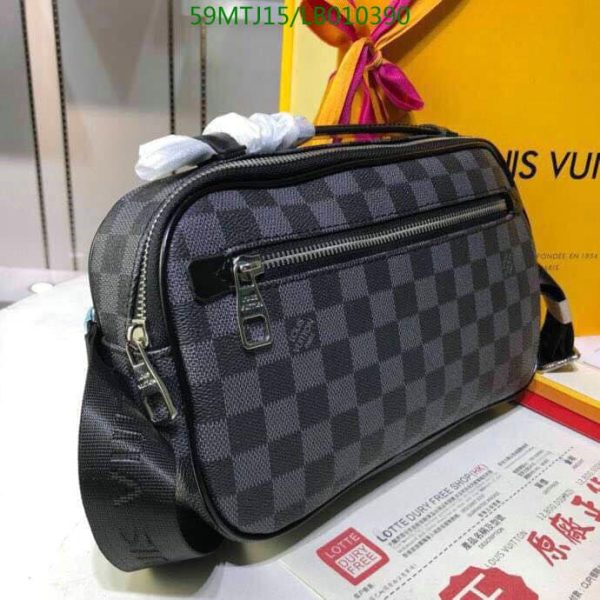 Louis Vuitton AAA+ Replica Ambler Damier Graphite Bumbag LB01039054106