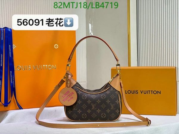 Louis Vuitton AAA+ Replica Bagatelle Medium Canvas Hobo Bag LB47191973918