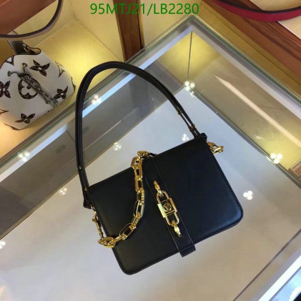 Louis Vuitton AAA+ Replica Black Calfskin Rendez-Vous Bag LB22803173589