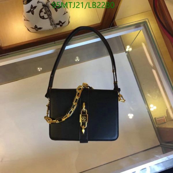 Louis Vuitton AAA+ Replica Black Calfskin Rendez-Vous Bag LB22803173589