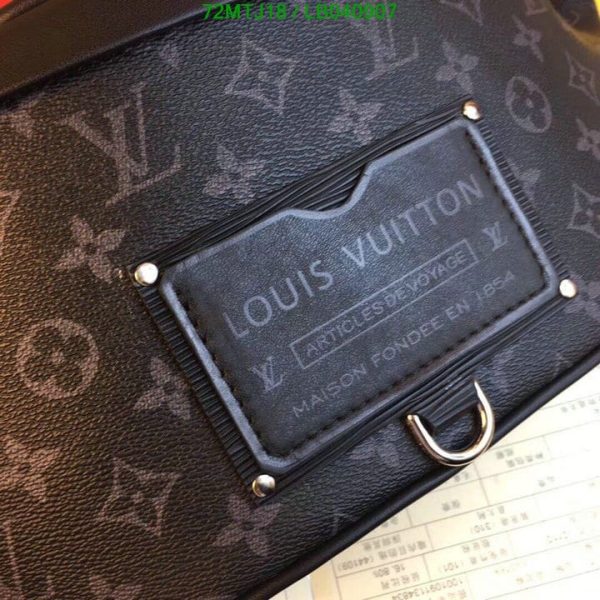 Louis Vuitton AAA+ Replica Black Canvas Fanny Pack Belt Bag LB04090753478