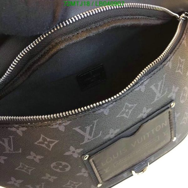 Louis Vuitton AAA+ Replica Black Canvas Fanny Pack Belt Bag LB04090753478