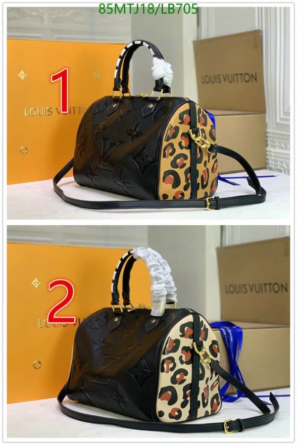 Louis Vuitton AAA+ Replica Black Giant Empreinte Speedy Bandoulière LB70574359843