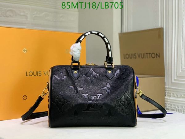 Louis Vuitton AAA+ Replica Black Giant Empreinte Speedy Bandoulière LB70574359843