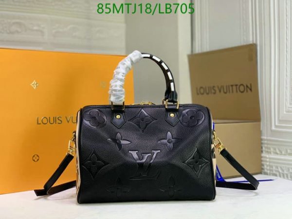 Louis Vuitton AAA+ Replica Black Giant Empreinte Speedy Bandoulière LB70574359843