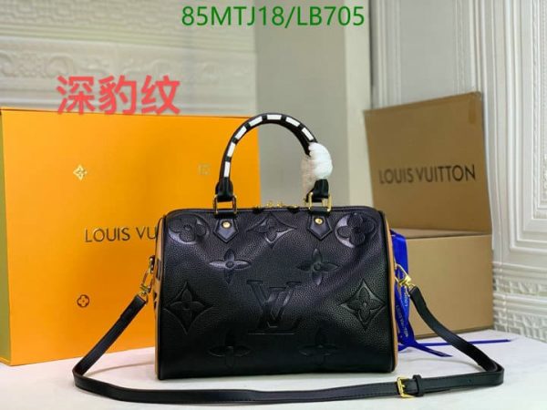 Louis Vuitton AAA+ Replica Black Giant Empreinte Speedy Bandoulière LB70574359843