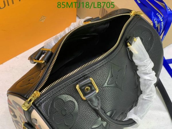 Louis Vuitton AAA+ Replica Black Giant Empreinte Speedy Bandoulière LB70574359843