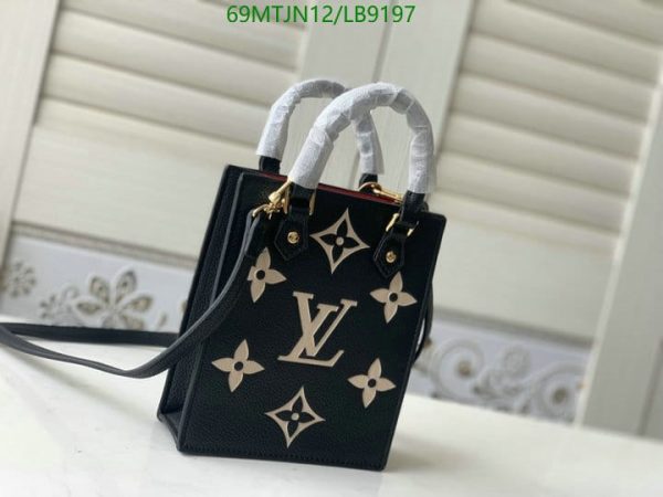 Louis Vuitton AAA+ Replica Black Mini Sac Plat LB91972584569