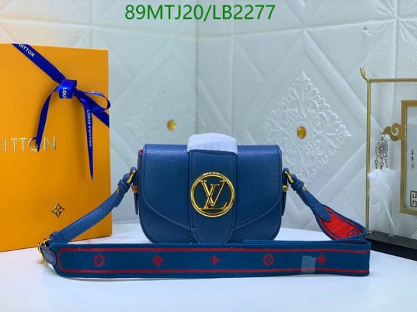 Louis Vuitton AAA+ Replica Black/Cream Grained Calfskin Leather LB22777532497