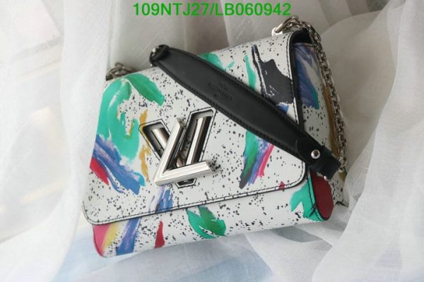 Louis Vuitton AAA+ Replica Calfskin Splash Print Twist Shoulder Bag LB06094289137