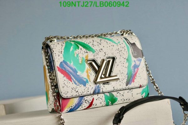 Louis Vuitton AAA+ Replica Calfskin Splash Print Twist Shoulder Bag LB06094289137