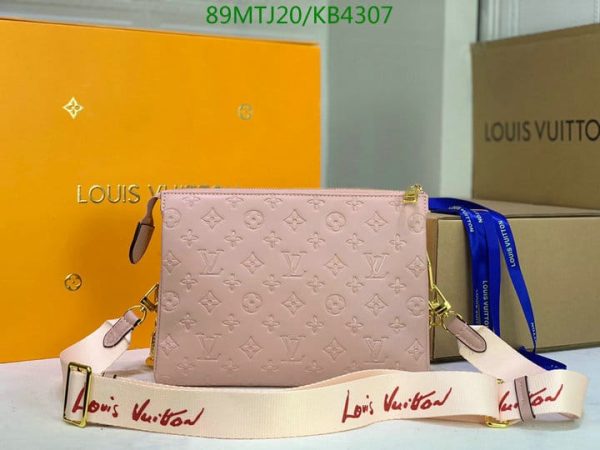 Louis Vuitton AAA+ Replica Coussin Pm Fall In Love Rose Pink Lambskin Leather Cross Body Bag KB43076538654