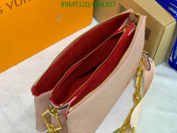 Louis Vuitton AAA+ Replica Coussin Pm Fall In Love Rose Pink Lambskin Leather Cross Body Bag KB43076538654