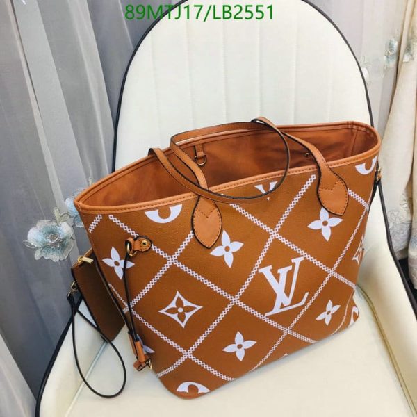 Louis Vuitton AAA+ Replica Cream Neverfull Bag LB25518963148