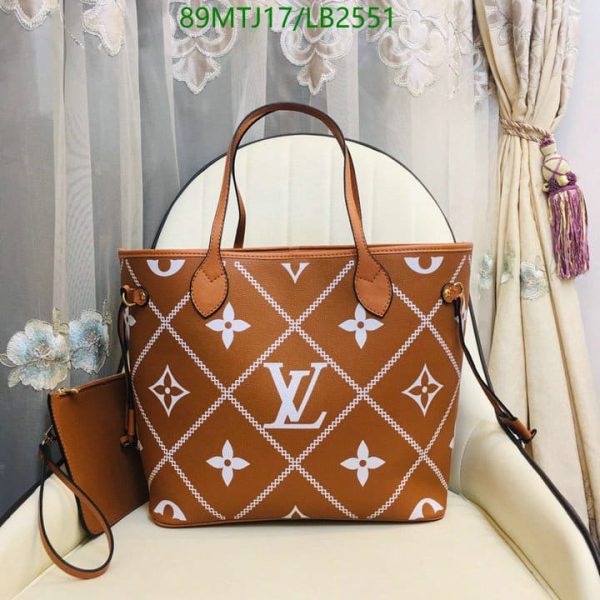 Louis Vuitton AAA+ Replica Cream Neverfull Bag LB25518963148