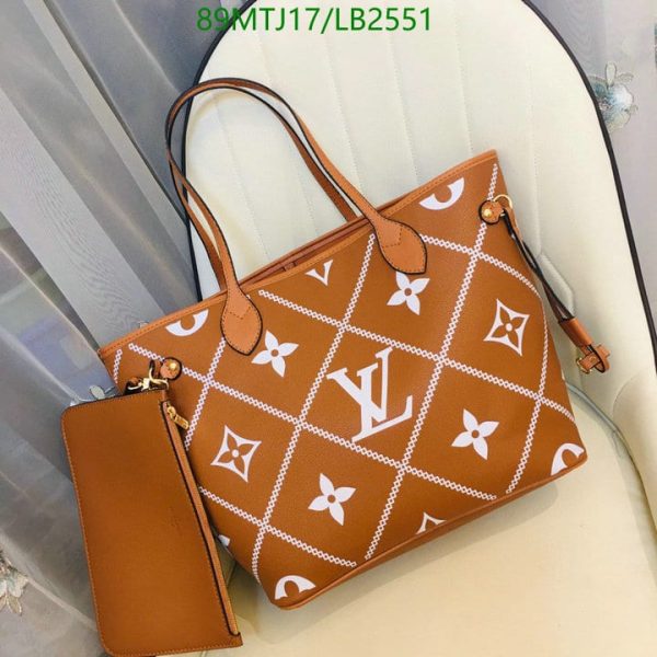 Louis Vuitton AAA+ Replica Cream Neverfull Bag LB25518963148