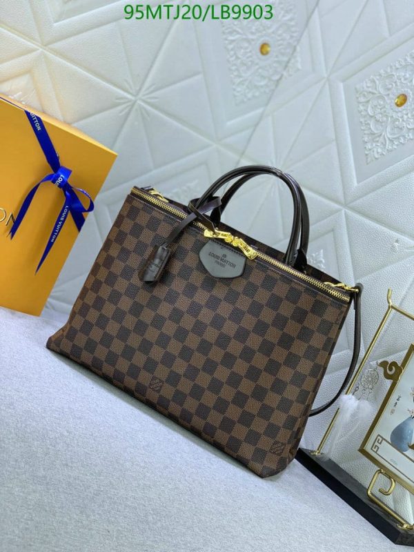 Louis Vuitton AAA+ Replica Damier Brompton Leather Handbag LB99035896483