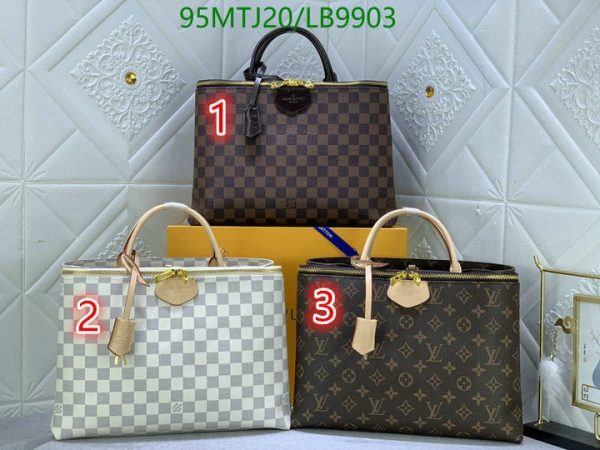 Louis Vuitton AAA+ Replica Damier Brompton Leather Handbag LB99035896483