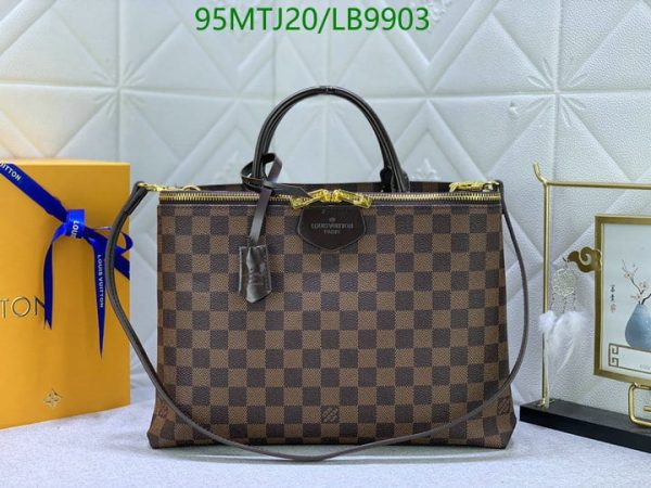 Louis Vuitton AAA+ Replica Damier Brompton Leather Handbag LB99035896483