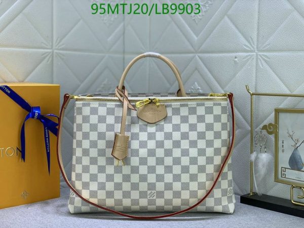 Louis Vuitton AAA+ Replica Damier Brompton Leather Handbag LB99035896483