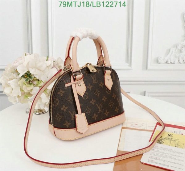 Louis Vuitton AAA+ Replica Damier Ebene Canvas Alma BB Bag LB12271451378