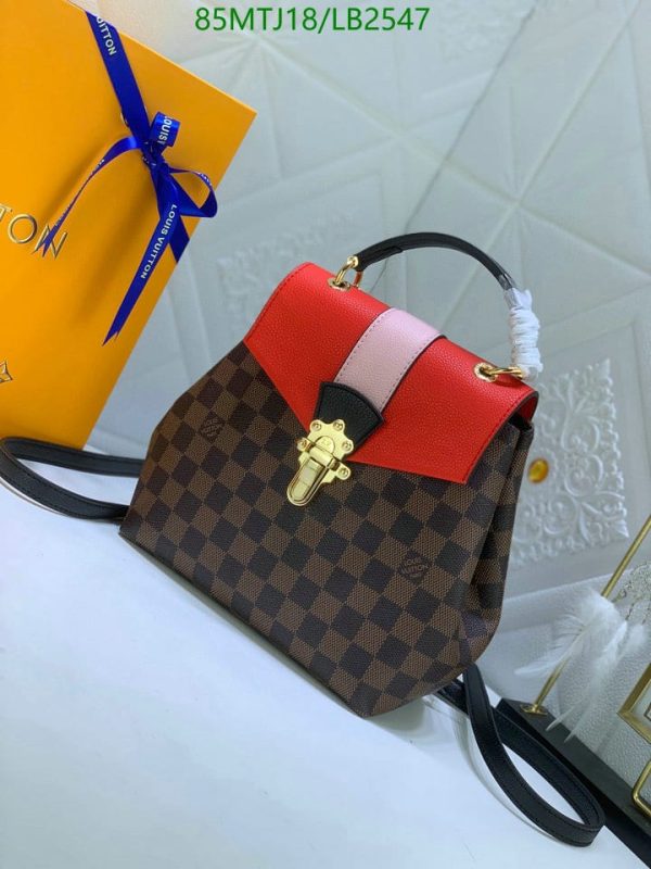 Louis Vuitton AAA+ Replica Damier Ebene Clapton Backpack LB25478937853