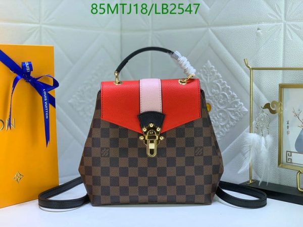 Louis Vuitton AAA+ Replica Damier Ebene Clapton Backpack LB25478937853