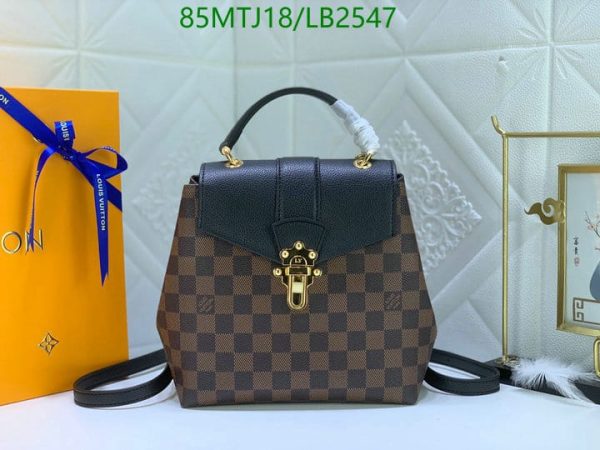 Louis Vuitton AAA+ Replica Damier Ebene Clapton Backpack LB25478937853