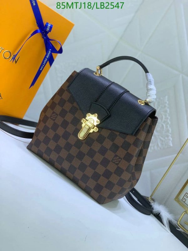 Louis Vuitton AAA+ Replica Damier Ebene Clapton Backpack LB25478937853