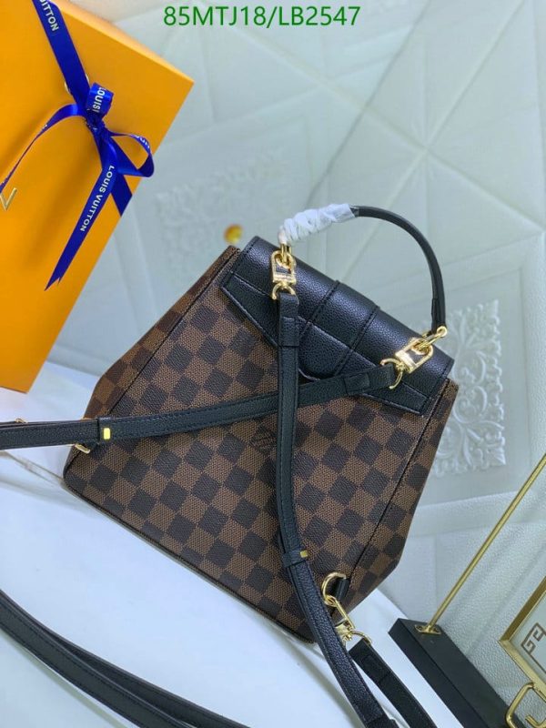 Louis Vuitton AAA+ Replica Damier Ebene Clapton Backpack LB25478937853